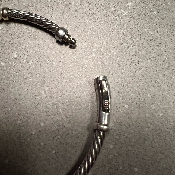 David Yurman .925 Silver and Pearl Metro Station Bracelet - Picture 7 of 10